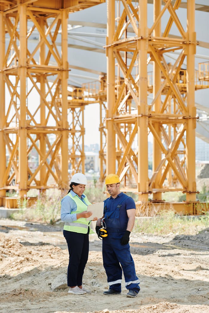 A Man and a Woman Wearing Personal Protective Clothing